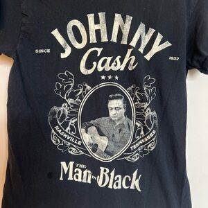 Johnny Cash Black Graphic Band T-Shirt